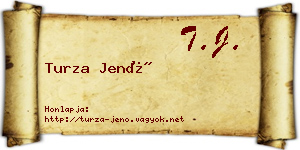 Turza Jenő névjegykártya