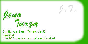 jeno turza business card